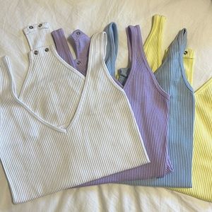 Bodysuit Set! White Blue Purple Yellow